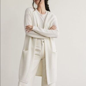 Jenni Kayne | Waffle Hooded Sweater Coat - Ivory